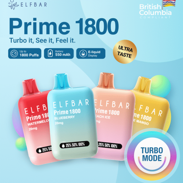 ELF Bar Prime 1800 Disposable Vape