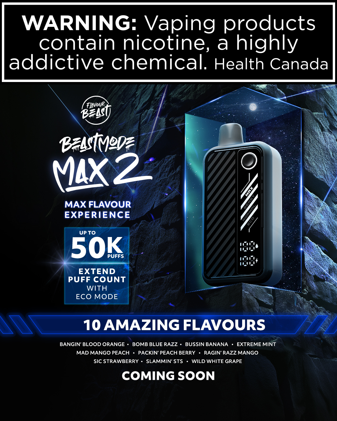 FB_BeastModeMax-MAR2025-SocialPost_1080x1350-CS.jpg Flavour Beast 50K Disposable Vape - Image 1