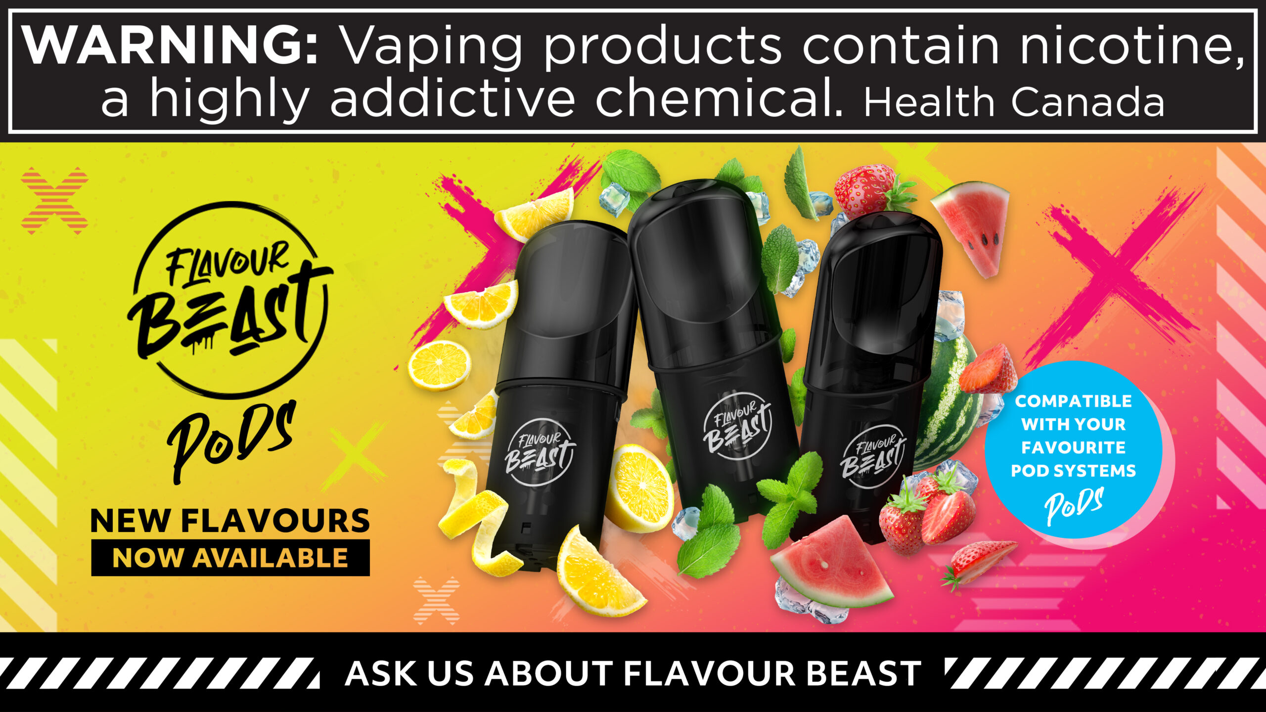 FlavourBeast-Pods-JUN2023-B2CBanner-TV_NA-1.jpg Flavour Beast PODS 3x2ml - Image 1