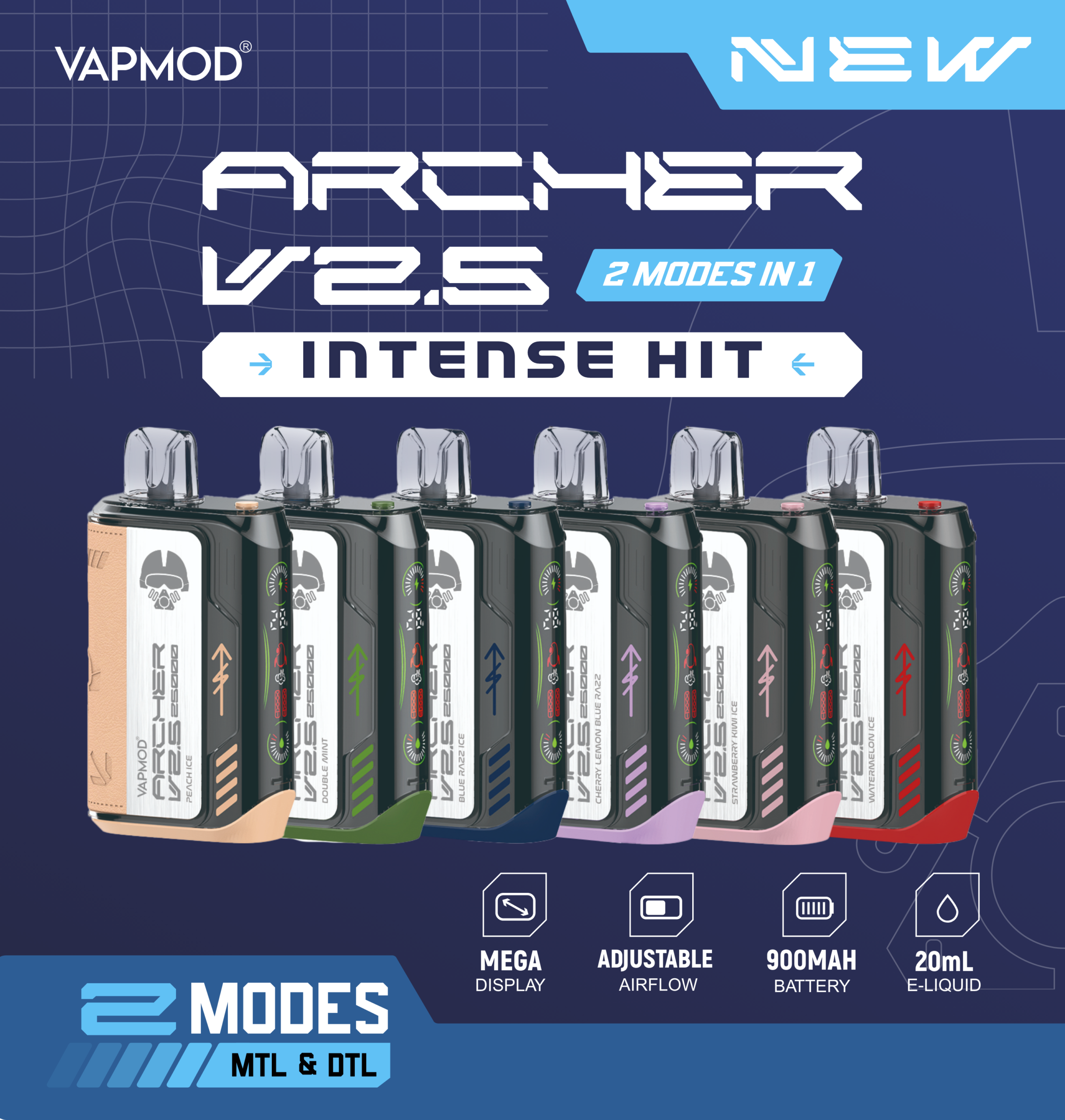 Web-Banner-Mobile.png VAPMOD Archer V2.5 Disposable Vape - Image 1